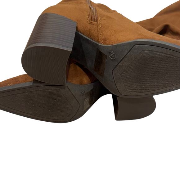 Journee Collection Paras Extra Wide Calf Stacked Heel Knee Boots Size 6.5 NWOB - Picture 5 of 8